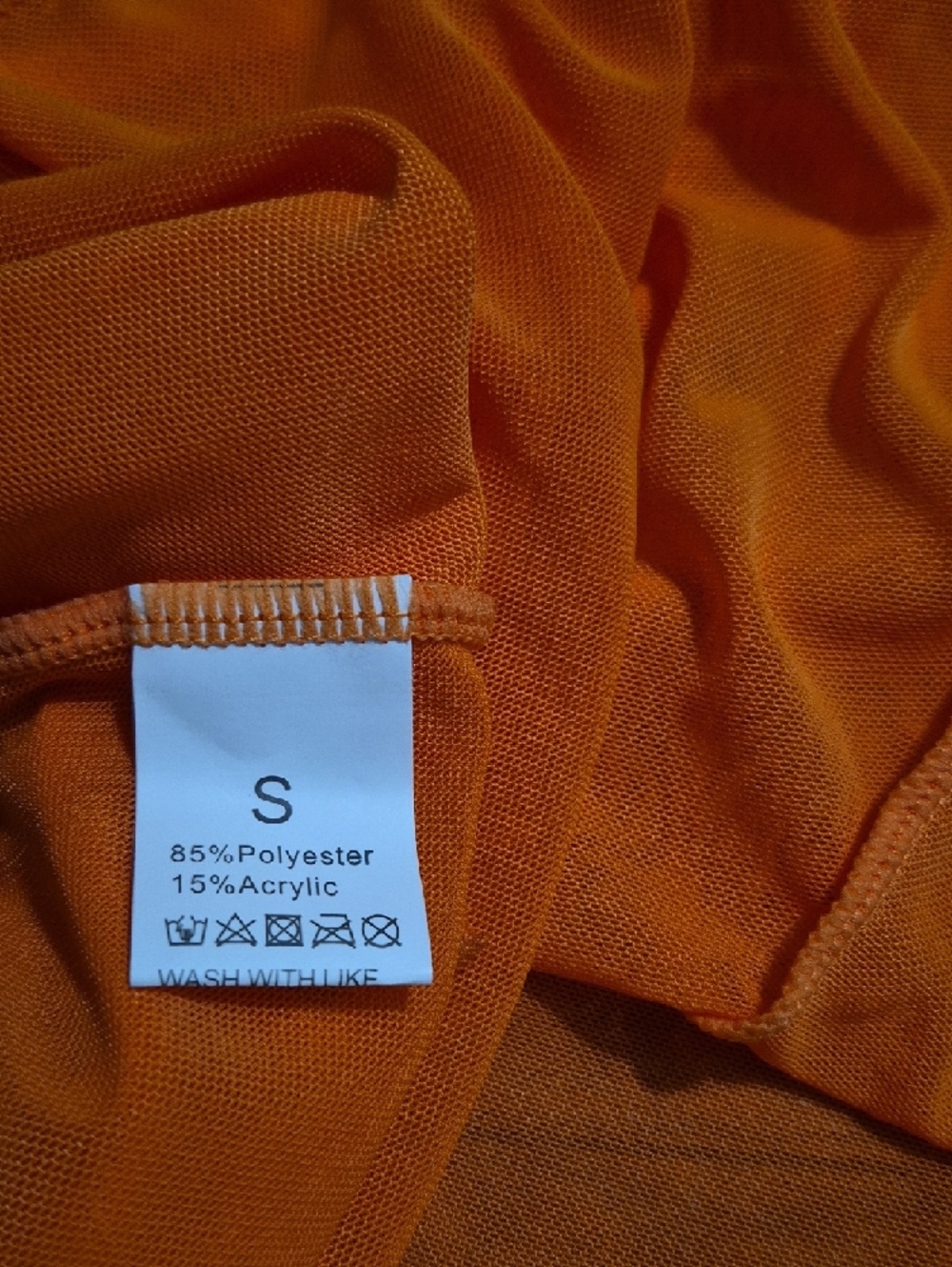 Orange Lace Trim Sheer Chemise - Women Intimates - Picture 5 of 5